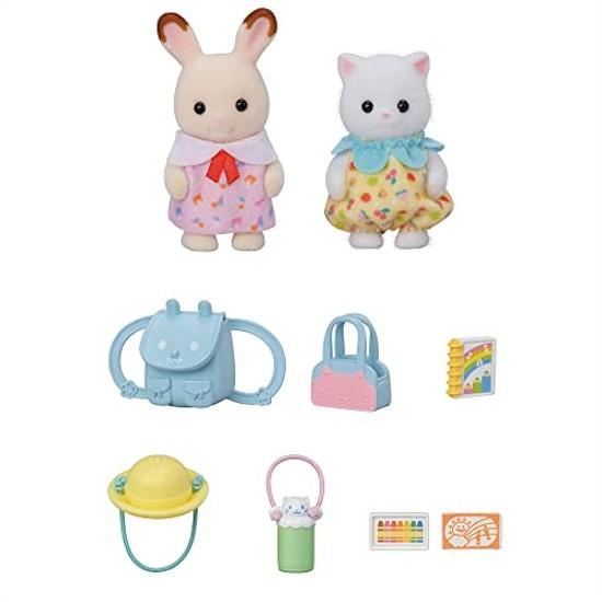 EPOCH Sylvanian Families Набор для детского сада «Дружелюбный малыш» -Поездка на работу- S-73 Сертифицирован ST для детей от 3 лет Игрушка Кукольный домик