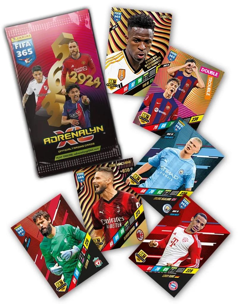 Karty piłkarskie fifa panini 365 2024 adrenalyn mega zestaw startowy xxl