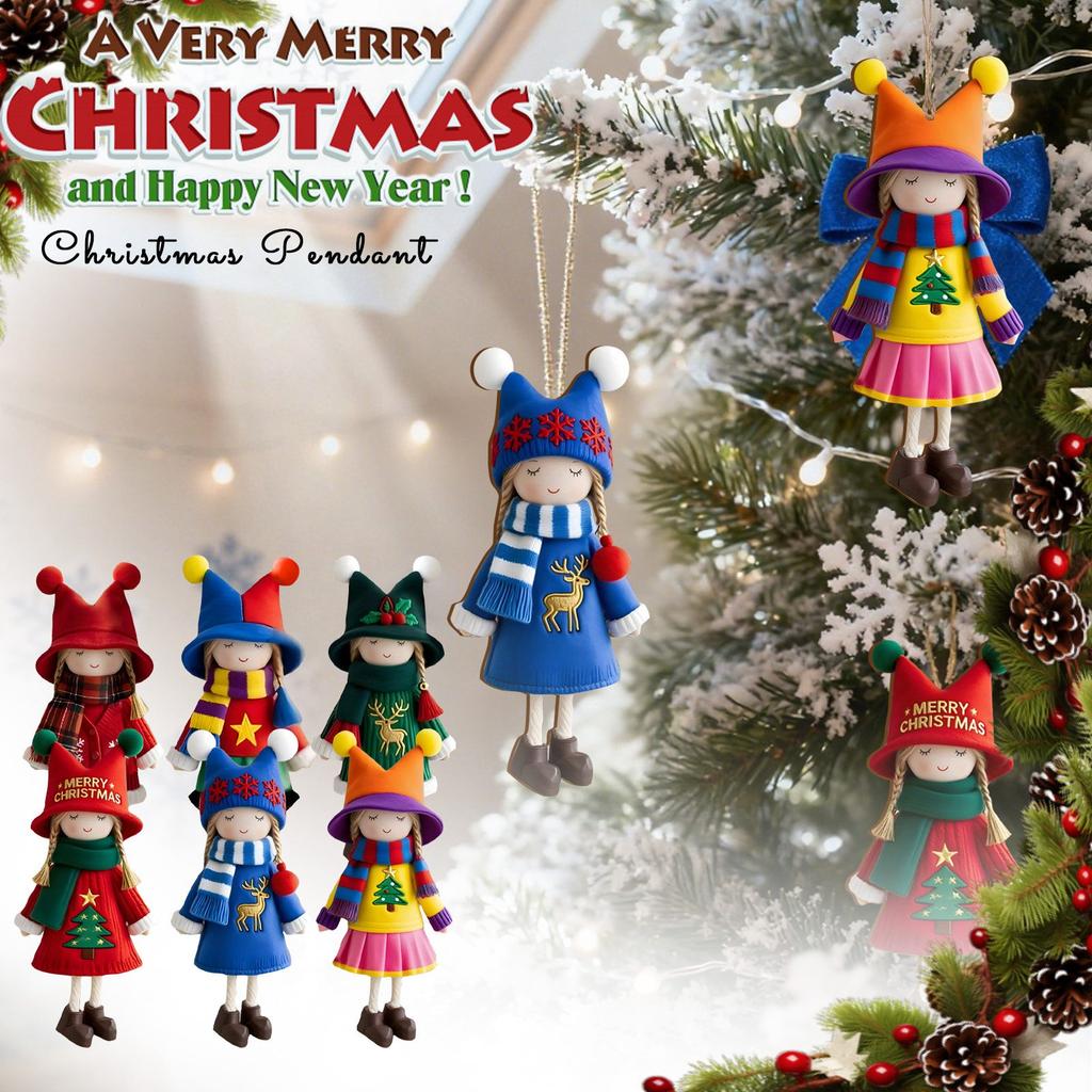 12 штук Викторианские ангелы Деревянные подвесные украшения для праздничного декора