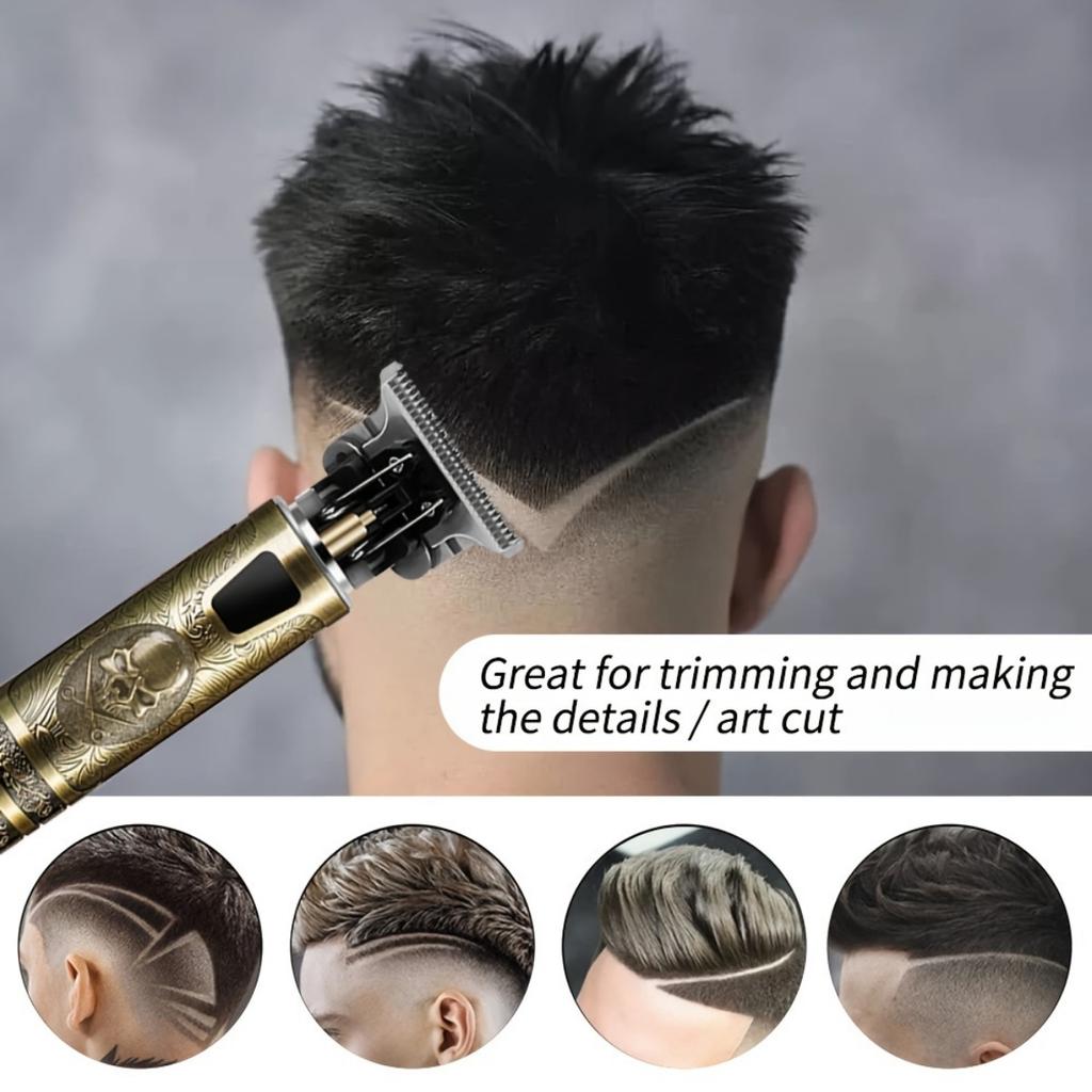 Профессиональная машинка для стрижки волос со светодиодным дисплеем, электробритва, триммер для бороды, беспроводной триммер для длинных волос с зарядным шнуром USB-C с насадкой/набором для триммера бороды