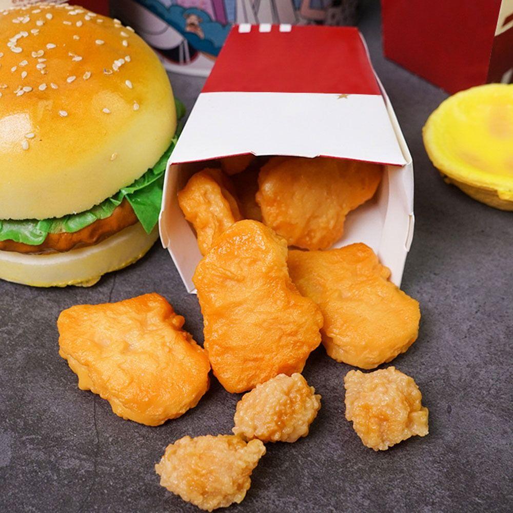 Домашнее украшение Гамбургер Картофель фри Сэндвич Модель искусственной еды Имитация жареной курицы Кухня