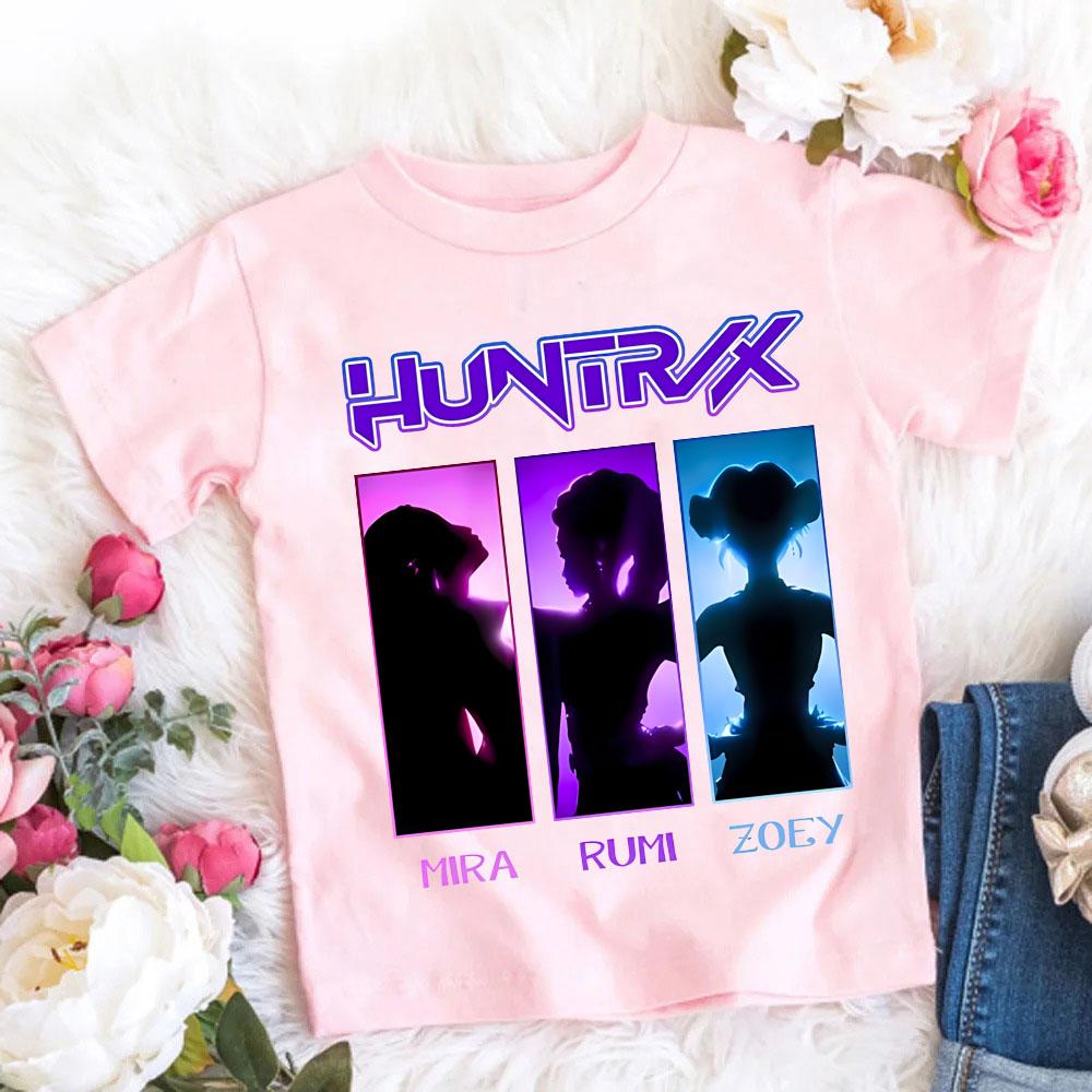 2025 Горячий Фильм Хлопковая Детская Футболка для Девочек Детская Одежда KPop Поклонники Охотников на Демонов Подарки Детская Одежда Модные Топы