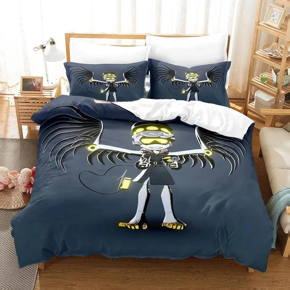 Fashion 3D Printing Anime Murder Drones Bedding Set Cartoon Three-piece Set Adult Kid Bedroom Duvet Cover Sets Home Textiles