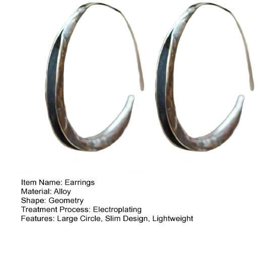 1 пара женских сережек-колец, большая круглая форма, тонкий дизайн, сплав, винтажный стиль, удобные висячие серьги, женские украшения для ушей