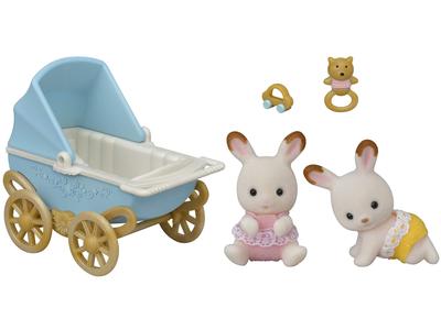 Набор мебели для кукол Sylvanian Families Кролики-близнецы Мебель Сертифицировано ST Mark Возраст Игрушка Кукольный домик Sylvanian Families Эпоха & [Шоколад & Набор] DF-14