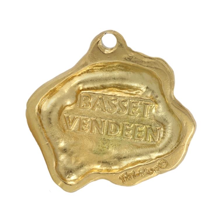 Petit Basset Griffon Vendéen - necklace with a dog in a gift box, gold-plated pendant for a dog lover, striking jewelry by Art-Dog