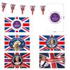 Queen 70th Anniversary Elizabeth Ii Flag Union Jack Tapestry Premium Quality Polyester Material 90*150cm