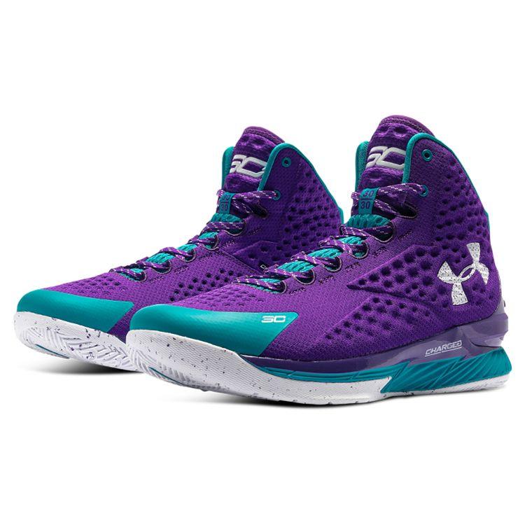 Under Armour Curry 1 Retro Father To Son 2022 Men Sneakers Purple Pride Bold-Aqua 3026075-500