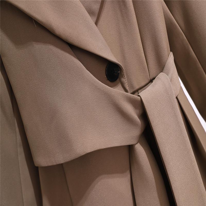 Весенне-осенний модный офисный женский тонкий мини-плиссированный блейзер, женский элегантный роскошный костюм на шнуровке, платья больших размеров