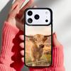 Cute Highland Cow Phone Case for iPhone 17 16 15 14 13 Pro Max Back Cover for 12 11 Pro Coque