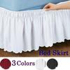 Hotel Bed Shirts Elastic Bed Skirt Dust Ruffle Pastoral Style Fit Bedspread Queen Bed Skirt  Ruffled Bed Skirts