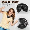 Headphones Wired for School HD Mic Stereo Sound Foldable Headphones for Online Study,3.5mm Jack Wired Cord on-Ear Headset ForPC Phones Tablet Etc