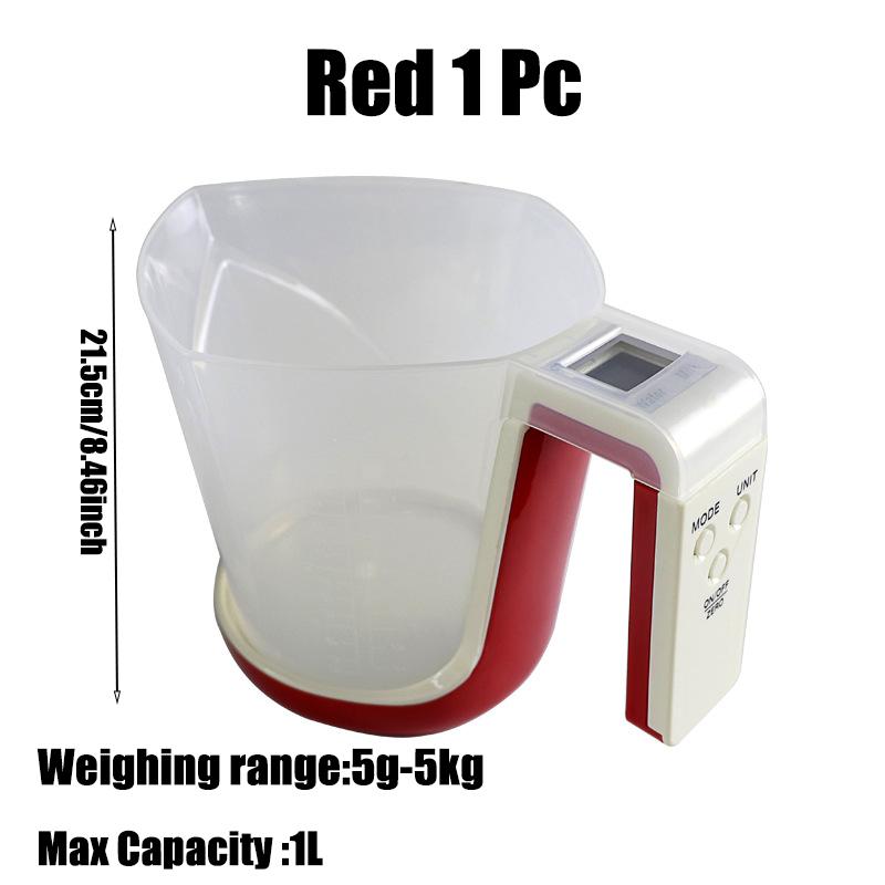 Кухонные весы с ЖК-дисплеем Цифровой стакан Электронный инструмент Hostweigh Мерный стакан Температура Вес Измерение стаканов