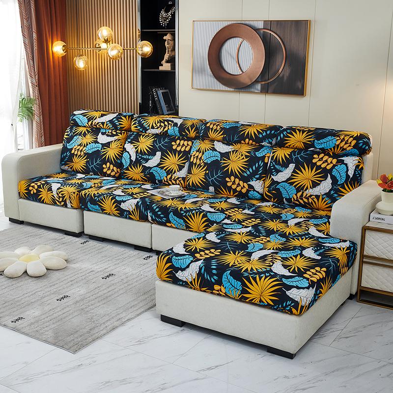 Геометрический чехол на подушку сиденья дивана, защита для мебели, высокоэластичный чехол для дивана для домашних животных, детей, эластичный, моющийся, съемный накидной чехол