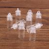 100pcs 11*22*6.5mm 1ml Mini Glass Wishing Bottles Tiny Jars Vials With Plastic Stopper