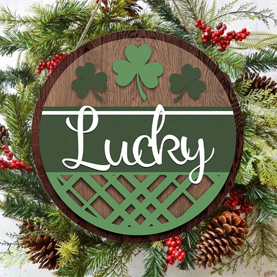 2D плоский 20 см счастливый день святого патрика деревянный настенный декор - автомобильный воздушный шар универсальный праздничный деревянный кулон, украшение для дома приветственный знак вечеринка