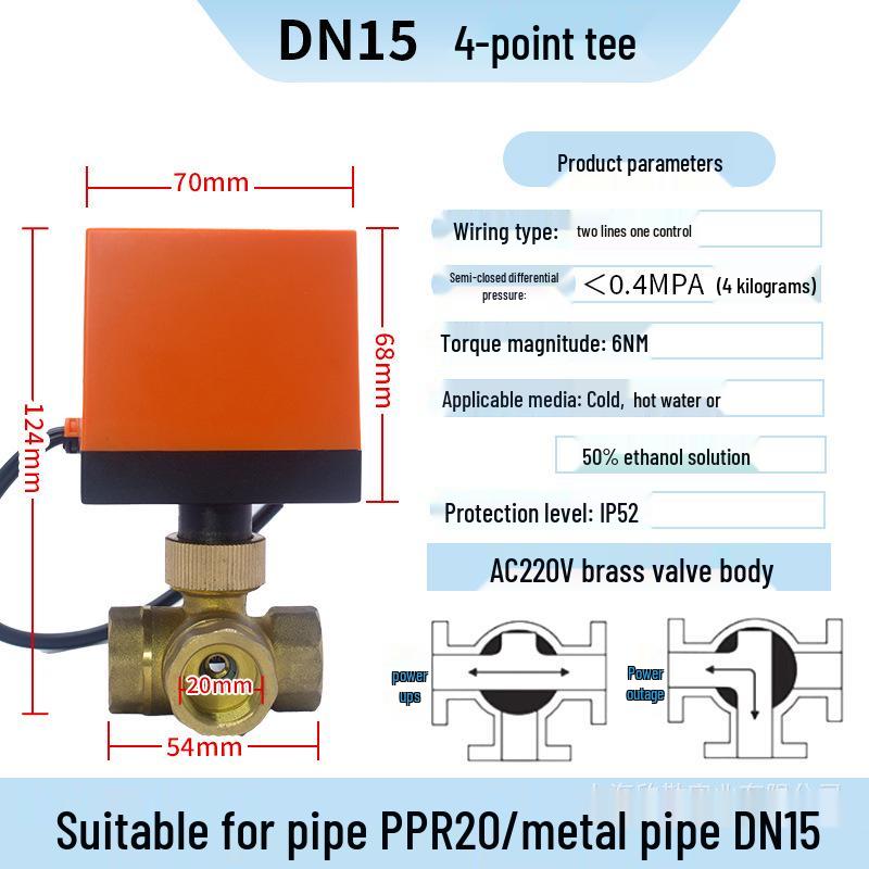 Three-Way Ball Valve for Fan Coil, Floor Heating, Solar Water, and Irrigation Systems
