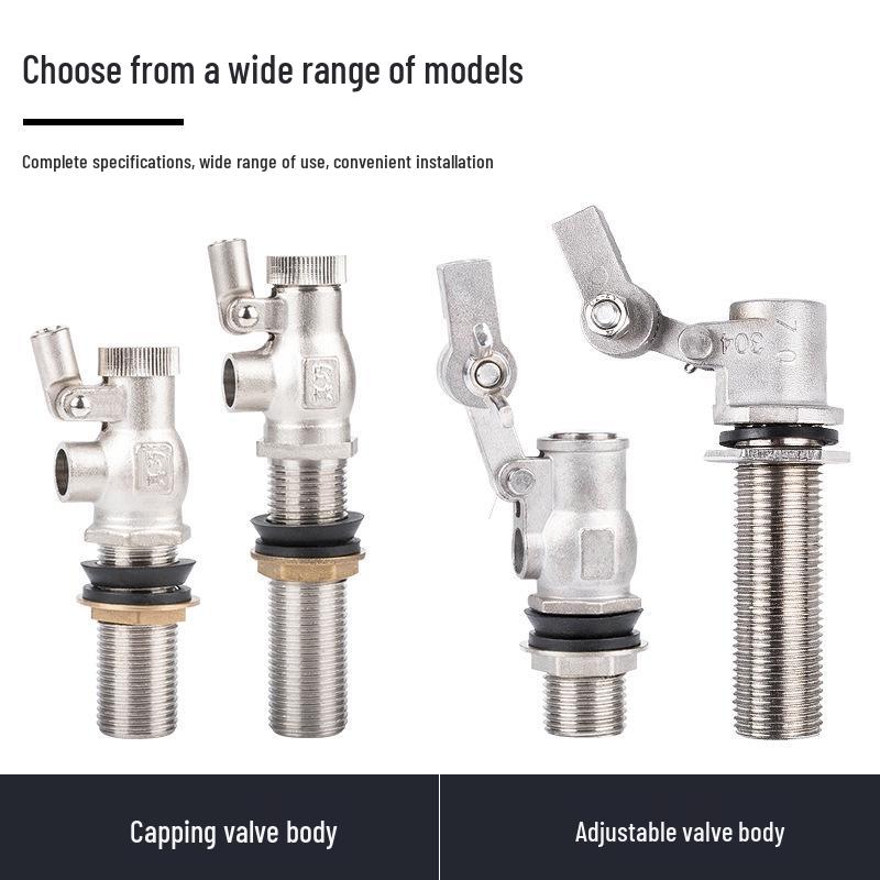 4-Point Cap Electroplated 304 Stainless Steel Float Valve – High Temp, Boiling Water, Acid & Alkali Resistant
