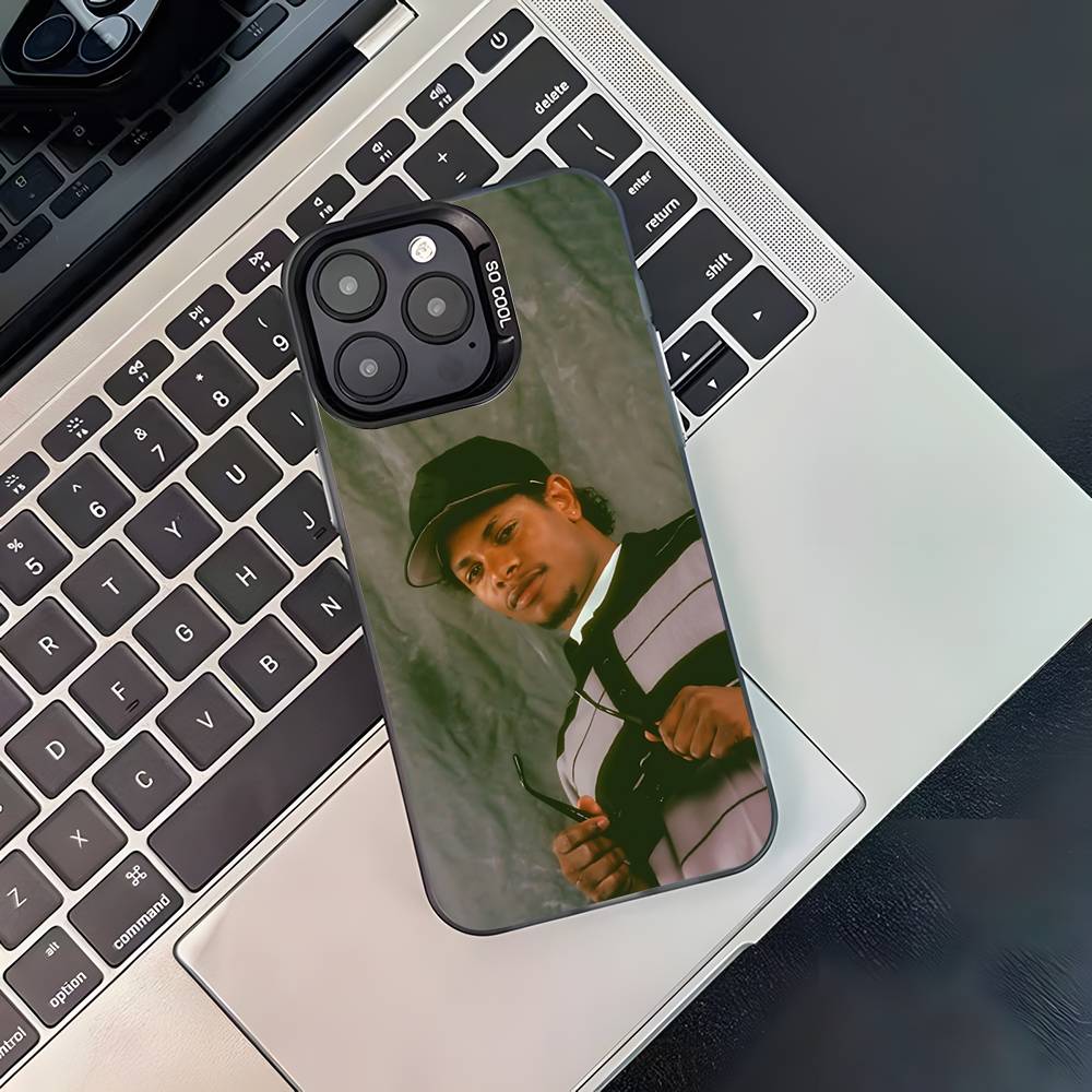 Чехол для телефона рэпера E-Eazy E для iPhone 16,15,14,13,12,11,Pro,XS,Max,Plus,Mini,SE4,E Черный Матовый Ударопрочный Чехол