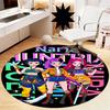 Custom Name KPop Demon Hunters Printed Round Rug Carpet Chair Rug Area Rug Entryway Doormats,for Office Chair Living Room Bedroom Kitchen Room.