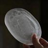 Exquisite Glass Dessert Dish Oval Shape Spit Bone Plate Simple Cold Dishes  Restaurant