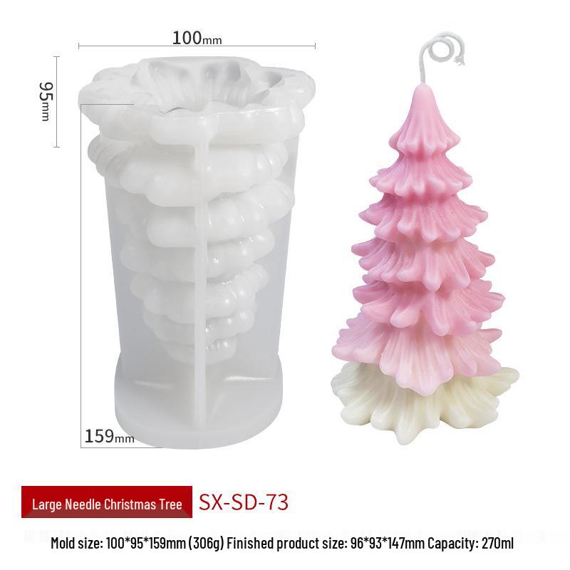 Силиконовая форма для ароматической свечи и мыла «Рождественская елка Вэньсинь»