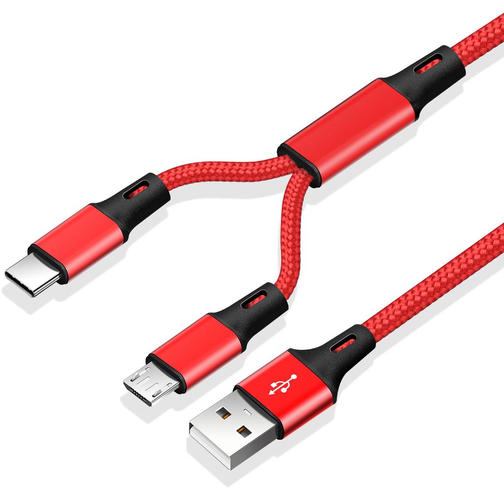 2 в 1 Micro USB кабели USB типа C кабель провод отдельный шнур линия для Android телефон Samsung