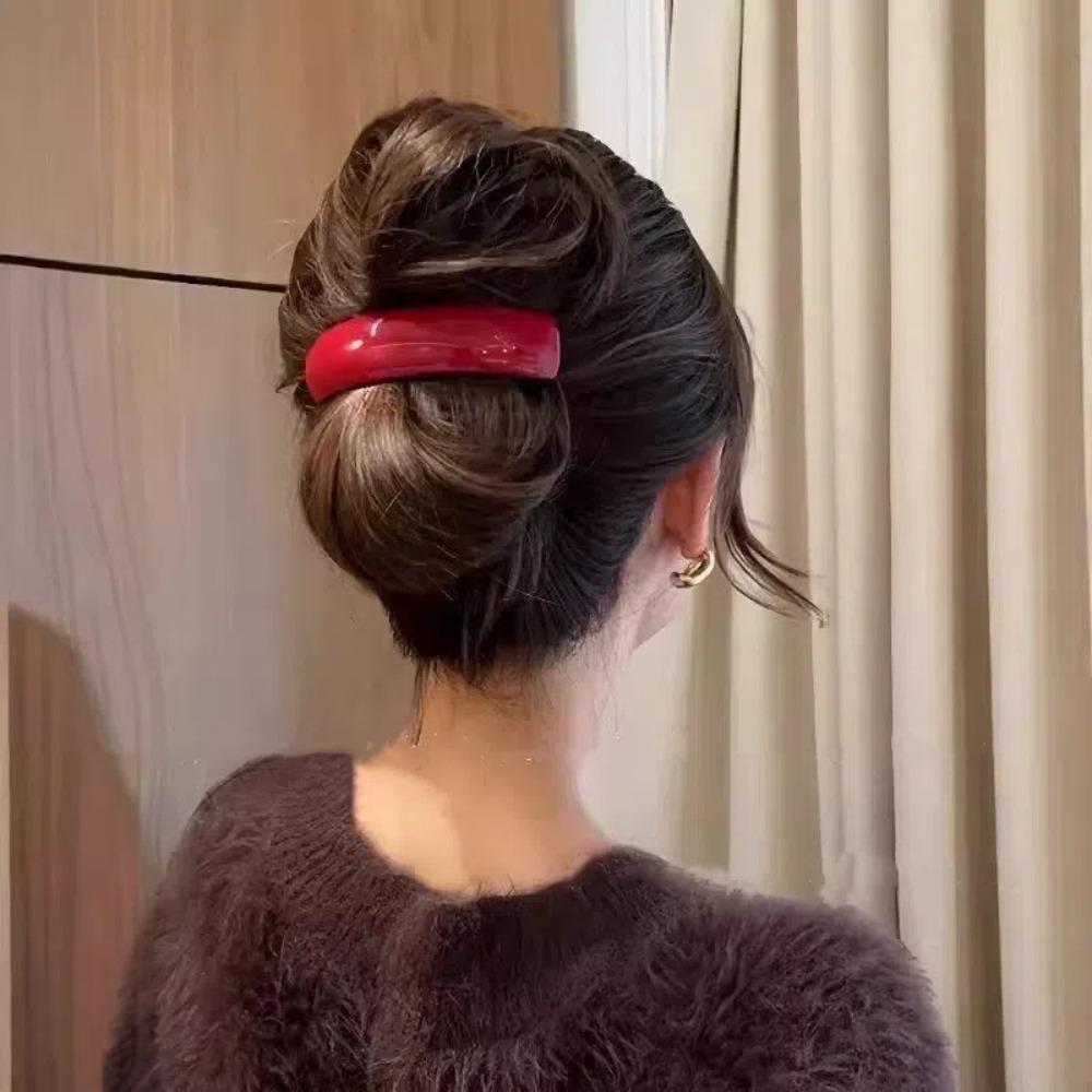 Sweet Ponytail Clip Red Barrettes Commuting Vintage Spring Clip Girl