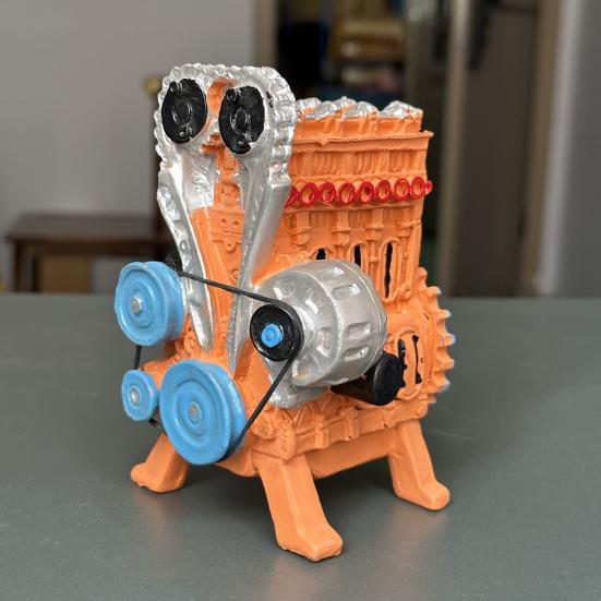 V8 Car Engine Model Realistic Resin 8-Cylinder Auto Engine Decoration Home Office Desktop Ornament Kids Science Learning Educational Toy