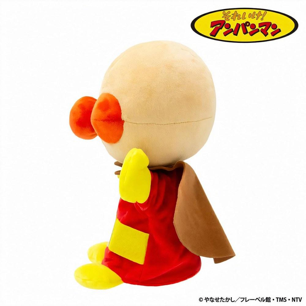 Мягкая кукла-марионетка Yoshitoku Anpanman, 28 см, с синей лентой, подарочная упаковка.