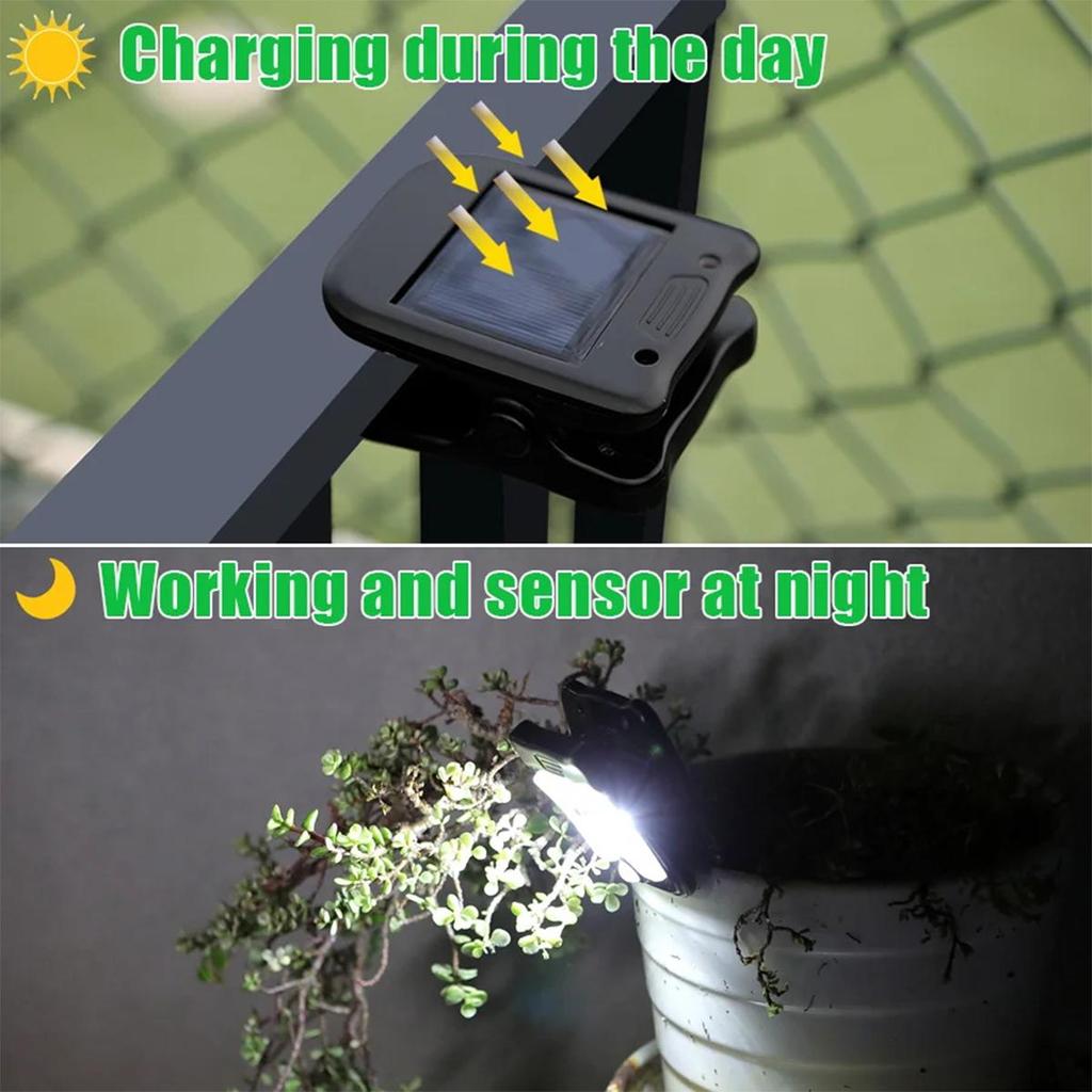 Солнечный клипсовый светодиодный светильник с датчиком движения, настенный уличный светильник с питанием от движения для кемпинга, ландшафтного освещения, двора, перезаряжаемый