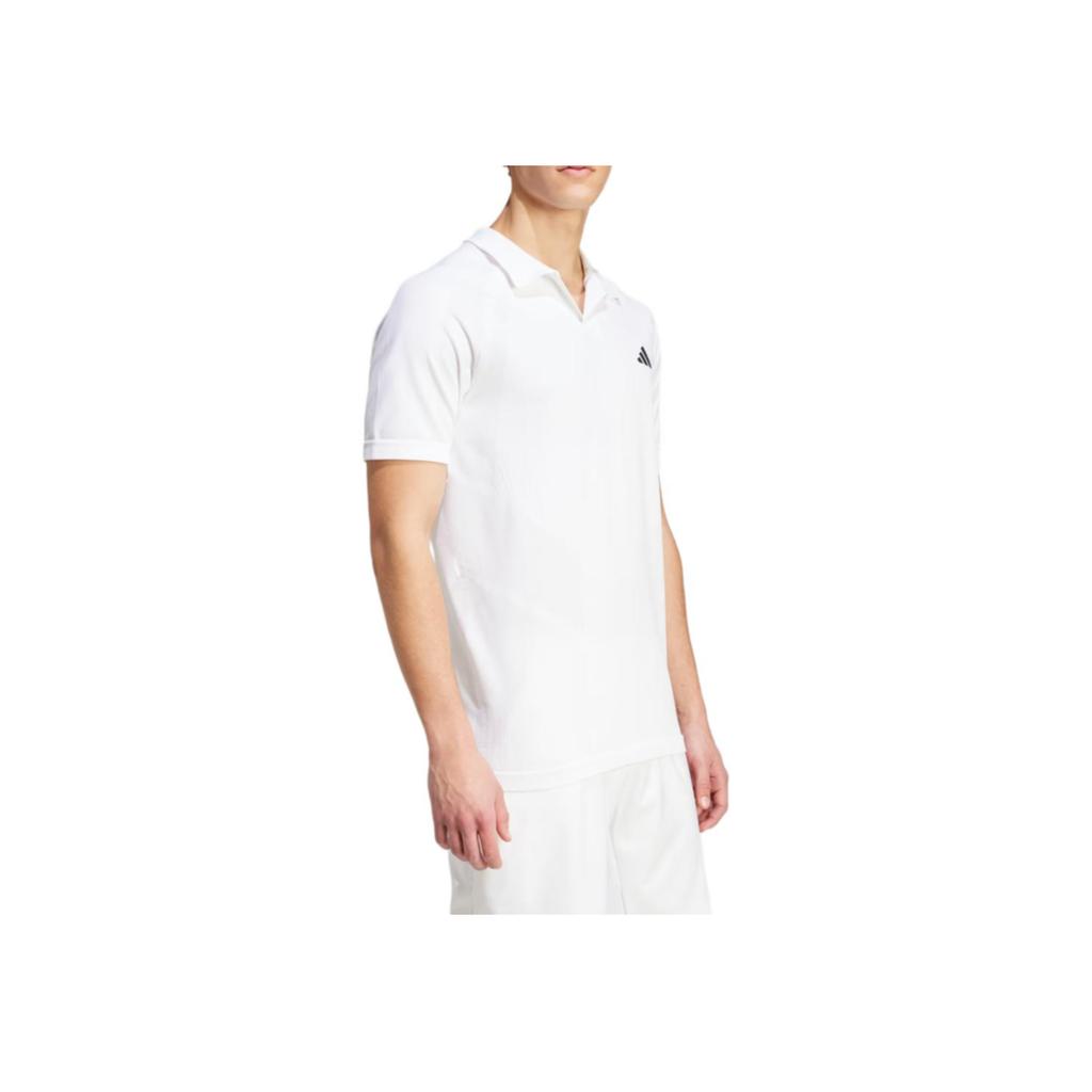 Adidas Logo Quick-Dry Tennis Polo Shirt Men Tops White IM8893