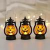 Halloween Pumpkin Lantern, LED Ghost Lamp, Vintage Kerosene Table Lights for Halloween Party Home Garden Decor Horror Props
