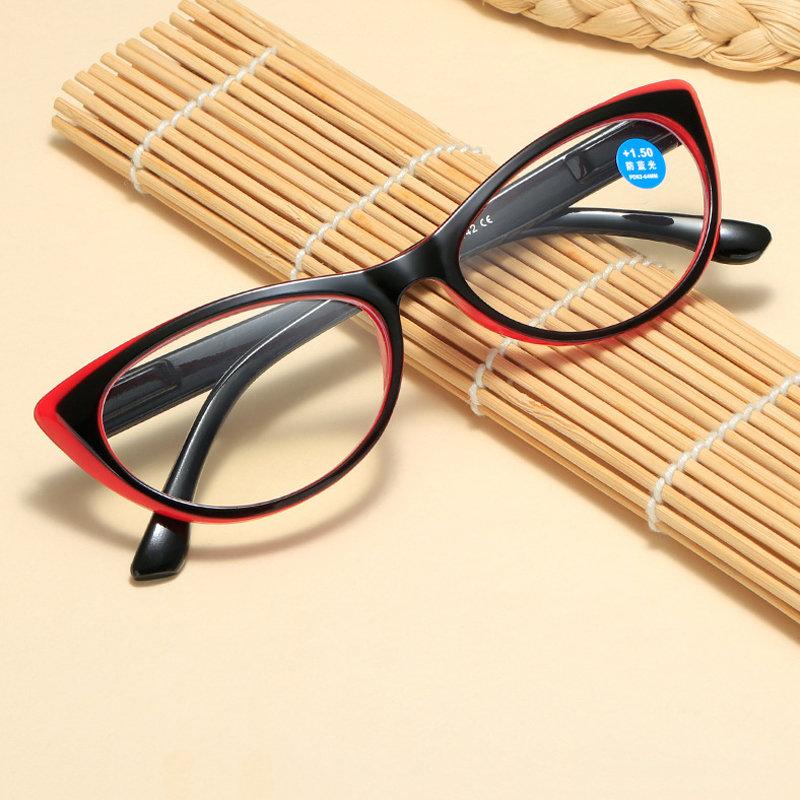 Очки для чтения Classcial Cat Eyes Прозрачные линзы Очки для пресбиопии Очки + 1,0 + 2,0 + 3,0 + 4,0 унисекс