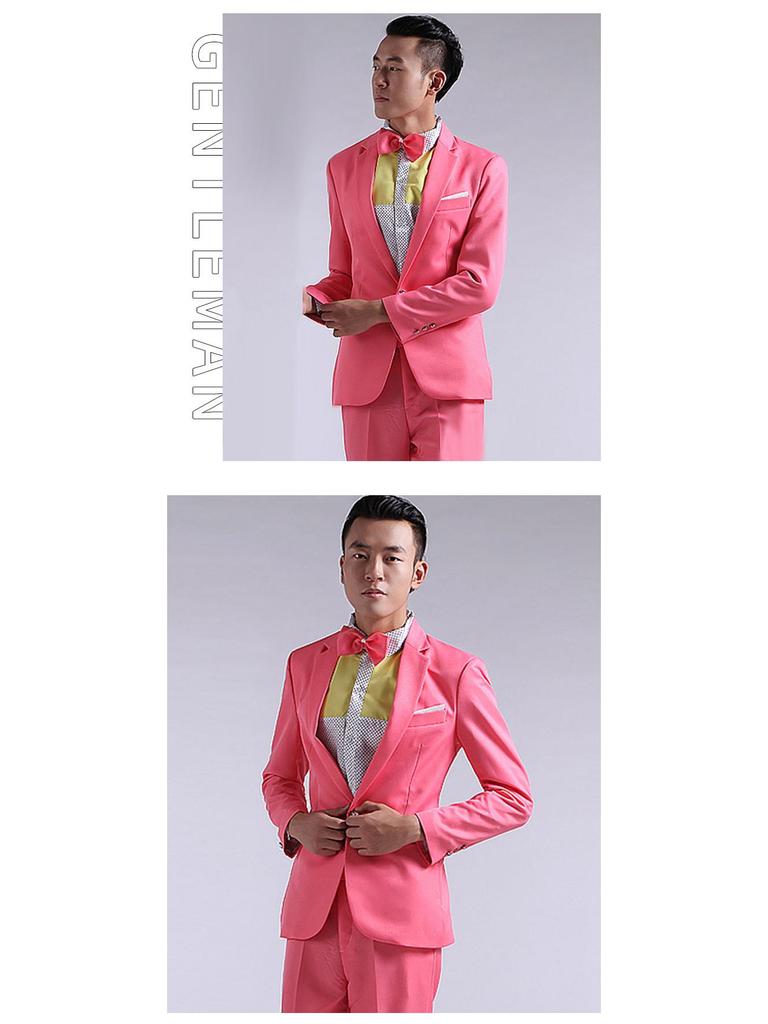 Men's Slim Fit Tuxedo Suit for Performances, Choir, Weddings, and Photo Shoots