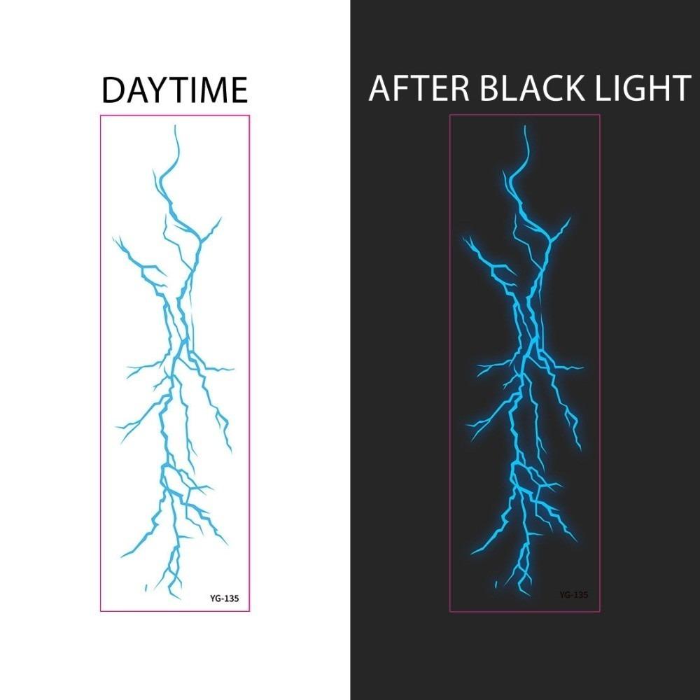 Black Light Fluorescence Tattoo Stickers Luminous Body Art Sticker Finger Hand Legs Arm