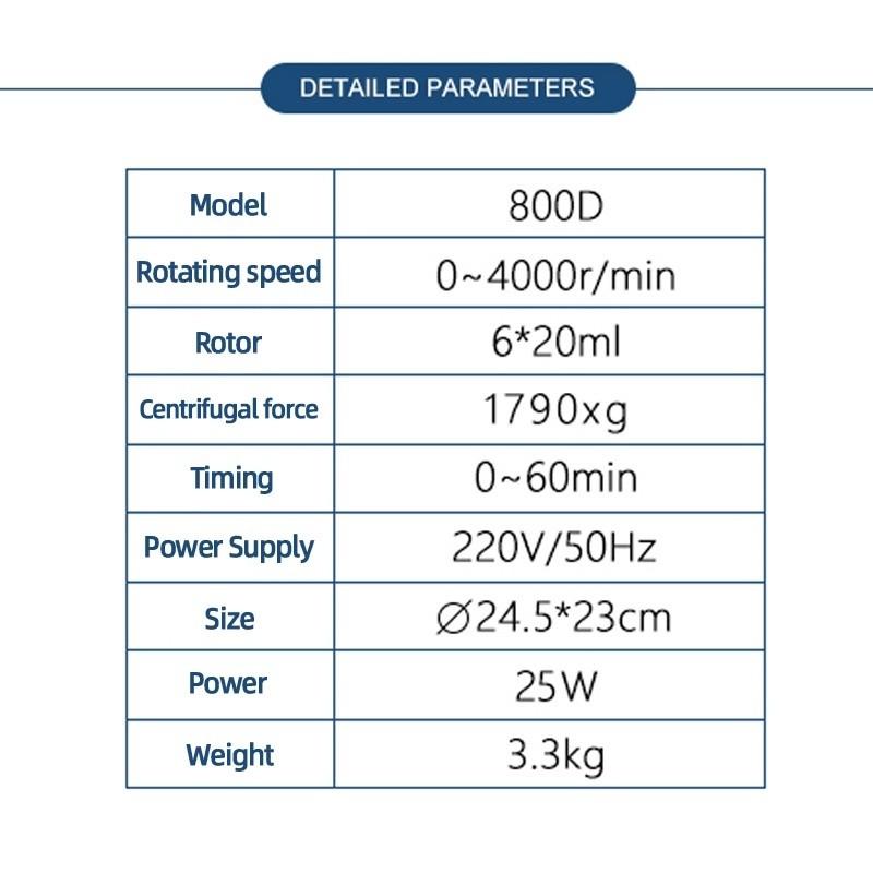 800D PRP Машина Медицинская Машина Центрифуга Тест Кровь PRP Плазма Центрифуга Машина 4000 об/мин Центрифуга