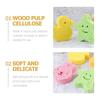 Duck Children's Bath Sponge Sponges Body Wash Bathing Cute Frosted Wood Pulp Baby Bath Brush Rubbing Towel for Home Star Rabbit
