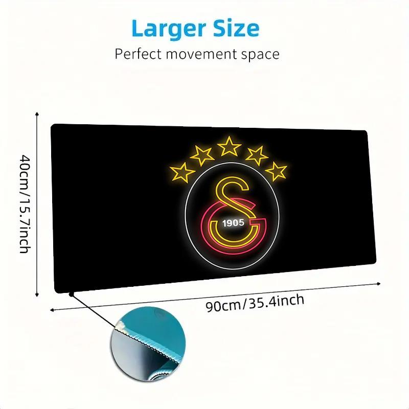 Galatasaray Print Cushion Non-slip Laptop Tablet Big Mousepad XXL Mat Mini PC Playmat With Lock edge