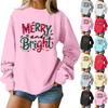 Women  Tops Women's Long Sleeve Sweatshirt Casual Crewneck Loose Fit Pollover Fleece Tops