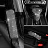 Bling Rhinestones Crystal Car Seat Belt Shoulder Pad Handbrake Cover Gear Shift Cover Auto Bling Accessories Interior for Women