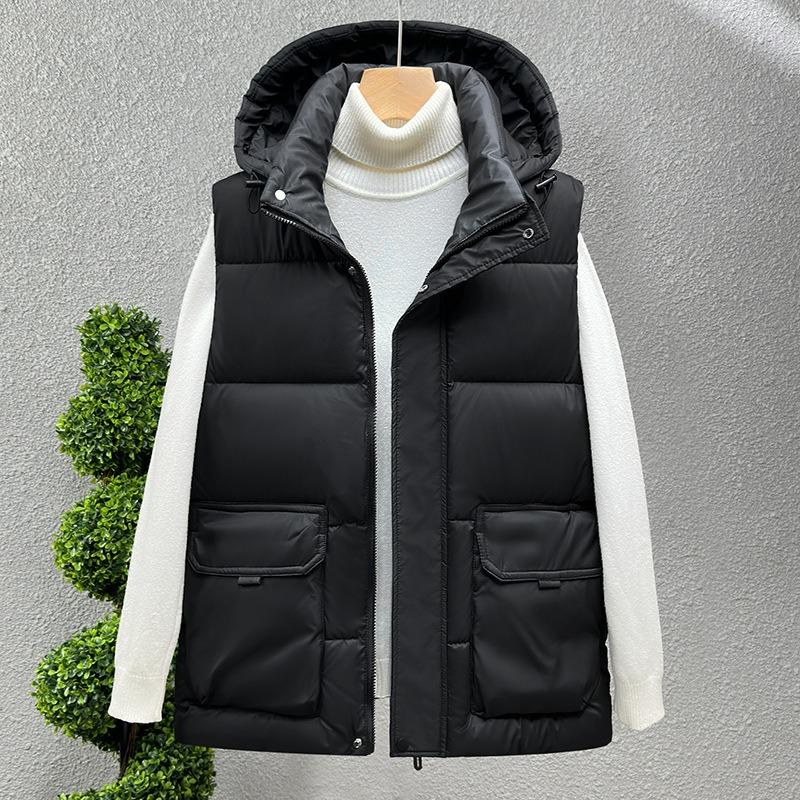 Vest Men's Winter Youth and Students Tooling Large Version Cotton Vest Vest Vest Vest Thickened Jacket Can Be Removed To Keep Warm