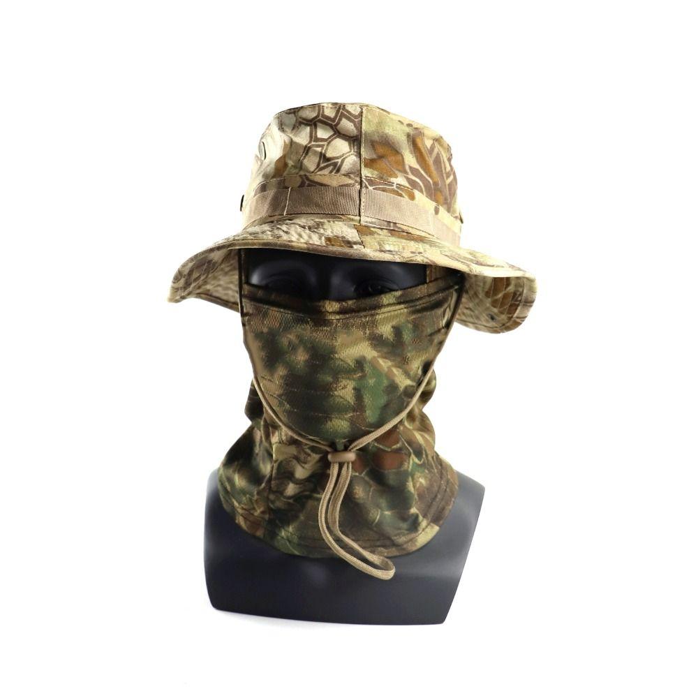 Sunscreen Balaclava Boonie Hat Wide Brim Sun Hat Durable Fishing Cap Full Face Mask Set Climbing