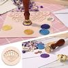 Special-shaped Seals Head Retro 3D Embossed Stamp Heads DIY Gold-plated Brass Fire Paint Seal for Wedding Invitation
