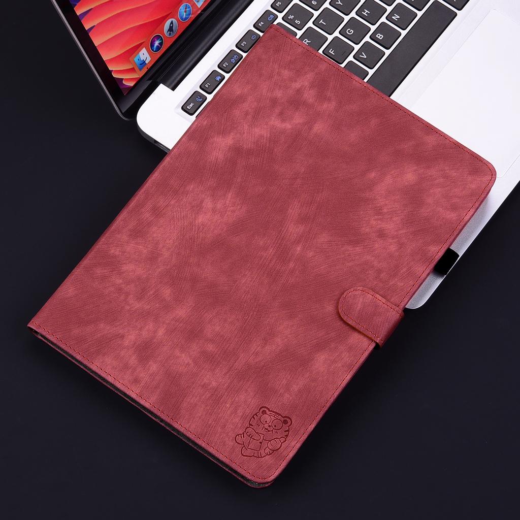 Кожаный чехол-кошелек для планшета iPad 9-го 8-го 7-го 6-го поколения Милый тигр 9.7 10.2 Mini6 Air 3 2 1 Pro 11 2025 Подставка Умный чехол