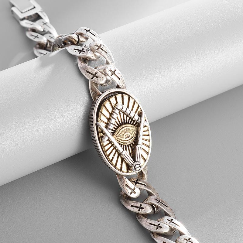 Глаз Гора Бог Всевидящий Модный Мужской Личный Браслет Крест Узор Феникса Тотем