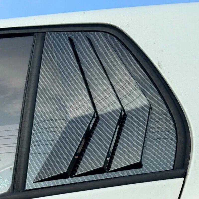 Для VW Golf 6 MK6 2008 2009 2010 2011 2012 Автомобильная задняя жалюзи на окно Боковая шторка Накладка Наклейка Вентиляционное отверстие Ковш ABS Углеродное волокно