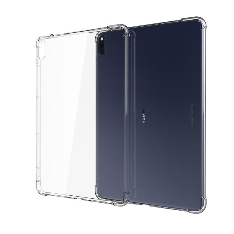 Силиконовый чехол для Huawei MatePad T5 10 9,6 M3 M5 Lite 8,0 8,4 10,1 10,4, прозрачный чехол, мягкая задняя крышка из ТПУ для планшета