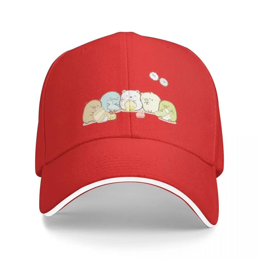 Sumikko gurashi with their toys Baseball Cap Brand Unisex cap Hat Unisex For The Sun Womens Unisexs