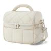 Detachable Strap Lunch Tote Quilted Puffer Lunch Storage Portable Thermal Bag  Beach